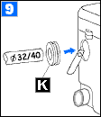 využití horních bočních vstupů (pro umyvadlo nebo pisoár)
